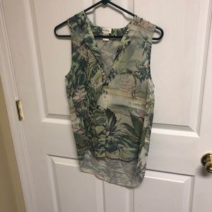 High-Low Sheer Blouse